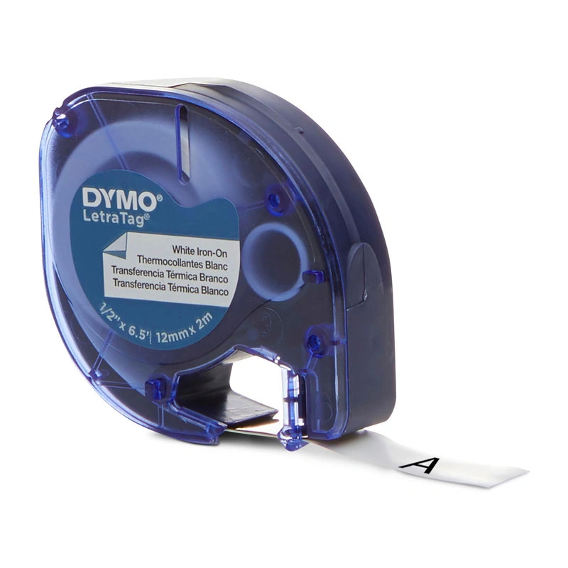 DYMO LetraTag Iron-On Fabric Labels 12mm x 2m, White (18771)