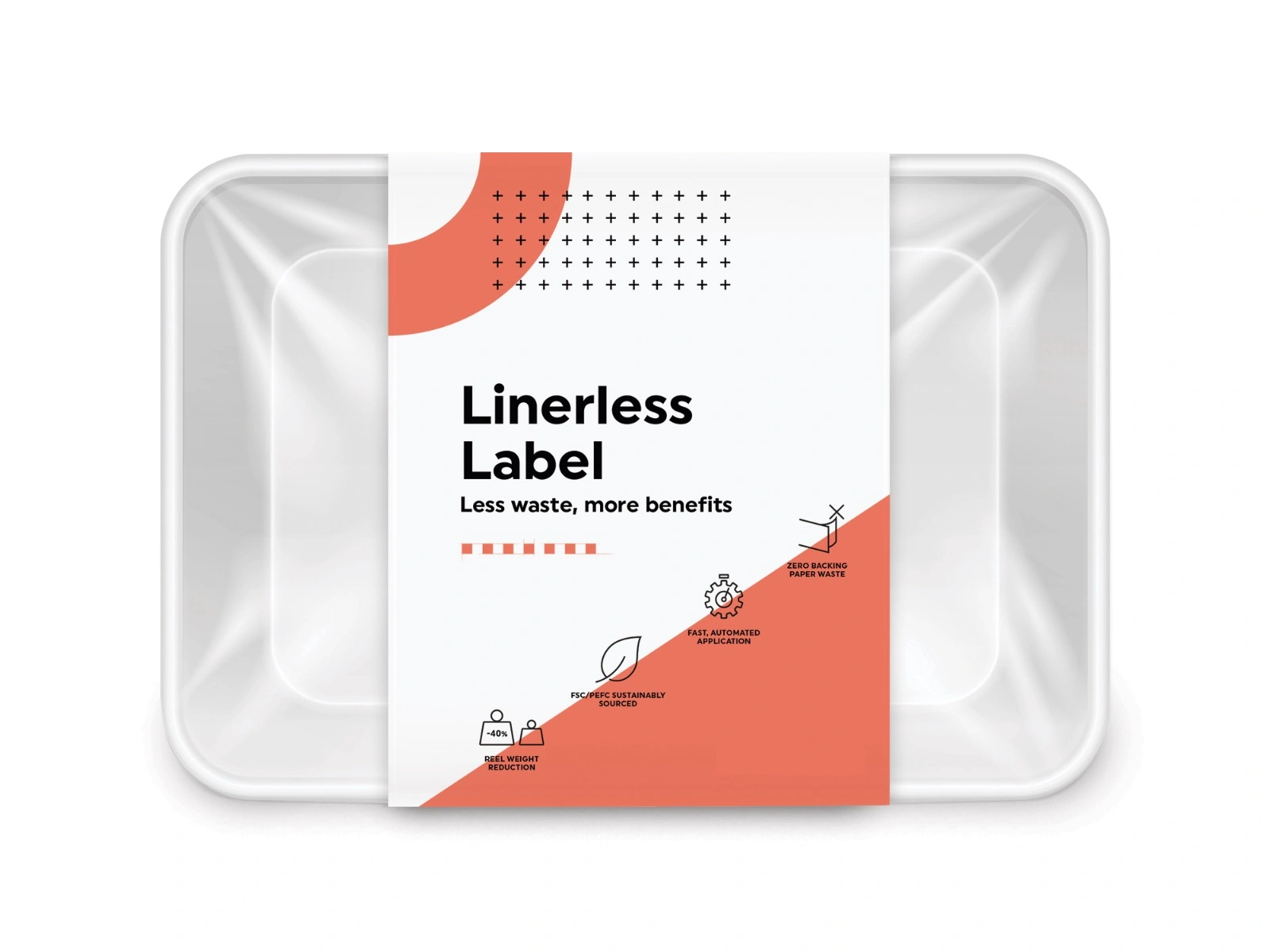 Linerless Direct Thermal Labels 40mm X 106m Black Mark Continuous Removable 10 Rolls (Replaced by LA4082TR1ACCBL) 