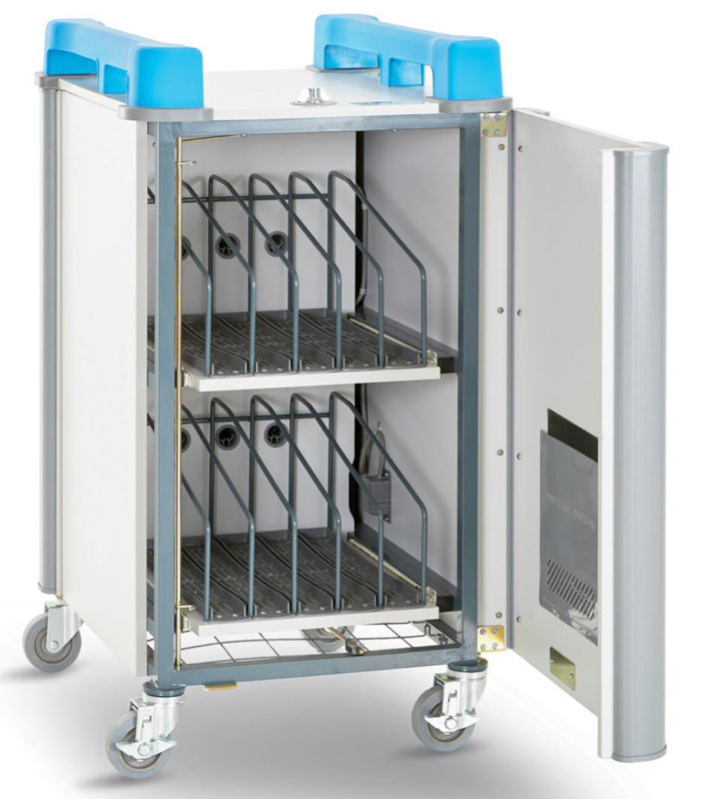 LapCabby 10 Vertical | 10-Device Mobile AC Charging Trolley for Laptops & Chromebooks up to 17" - Vertical