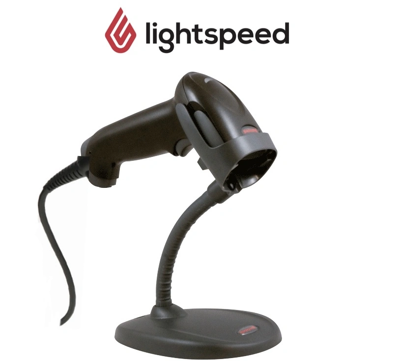 LightSpeed PC / Mac Barcode Scanner 1D /2D USB, Stand, Black