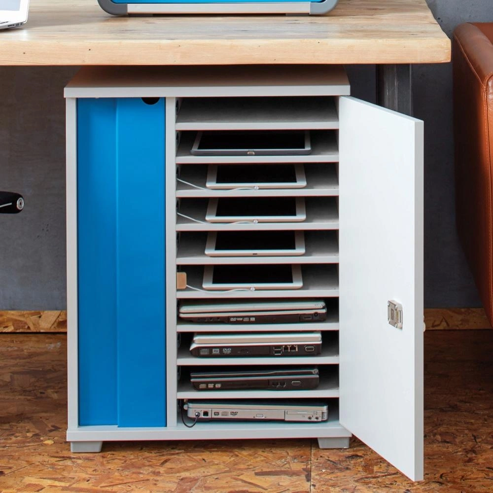 Lapcabby Lyte 10 Device Horizontal Single Door Static AC Charging Cabinet for Laptops, Tablets & Chromebooks up to 15 Inch LYTE10SD
