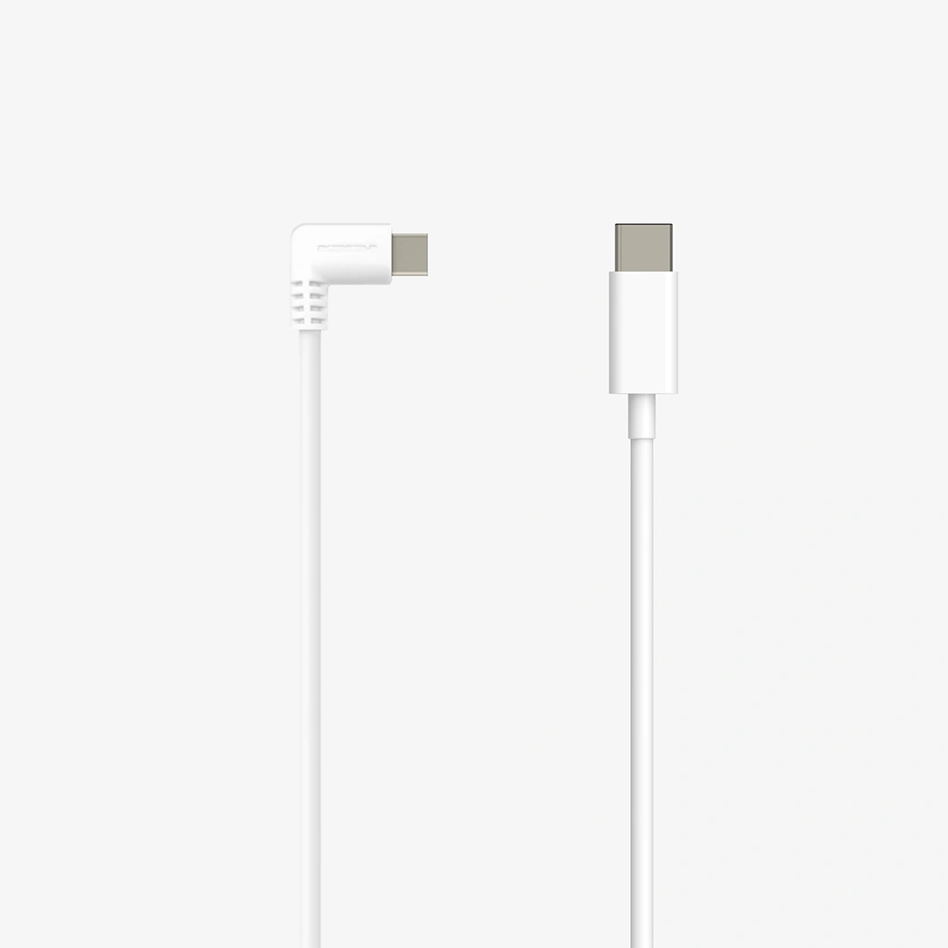 Right Angled Charging Cable | USB C or USB A | Black or White |2m or 3m