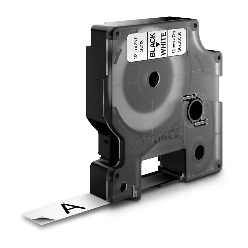 DYMO D1 Label Tape 12mm x 7m, Black on White (S0720530)