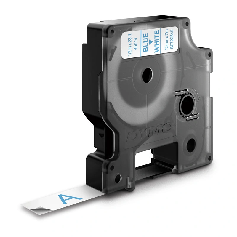 DYMO D1 Label Tape 12mm x 7m, Blue on White (S0720540)