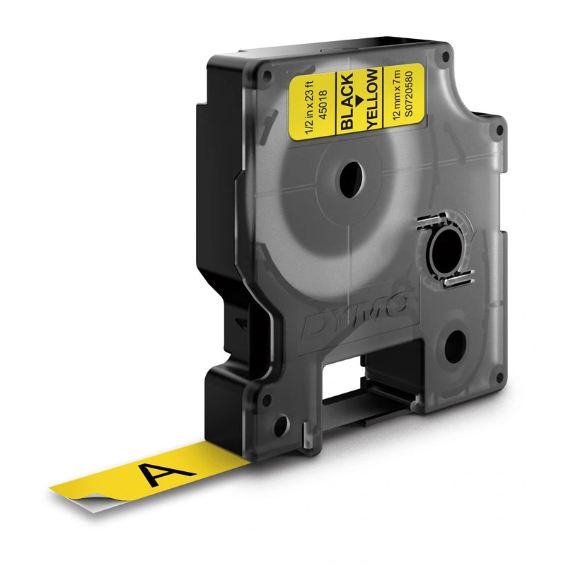 DYMO D1 Label Tape 12mm x 7m, Black on Yellow (S0720580)