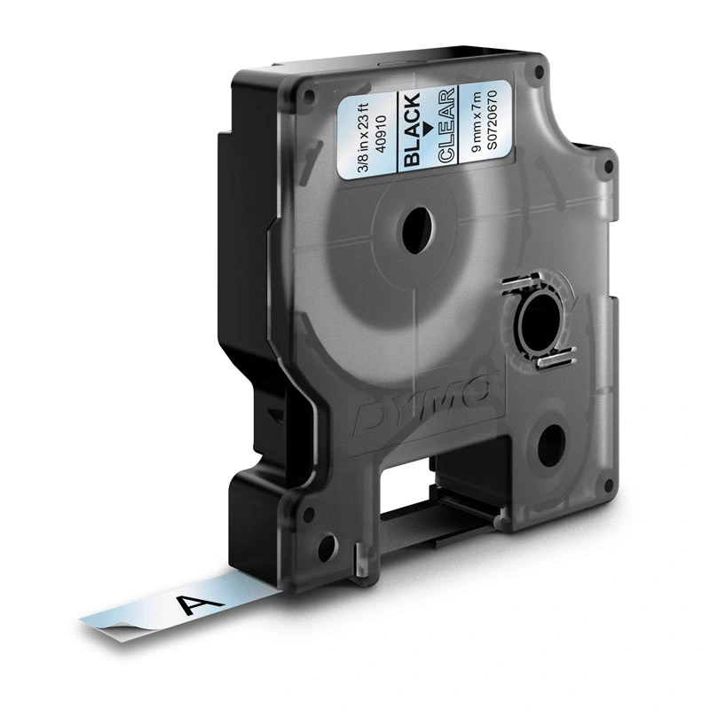 DYMO D1 Label Tape 9mm x 7m, Black on Clear (S0720670)