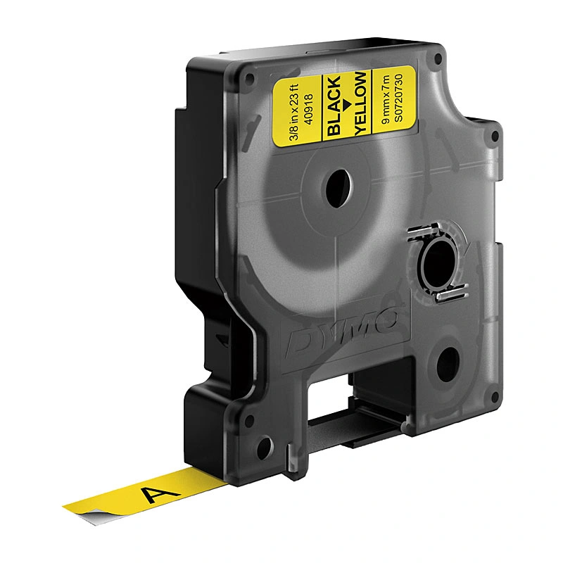 DYMO D1 Label Tape 9mm x 7m, Black on Yellow (S0720730)