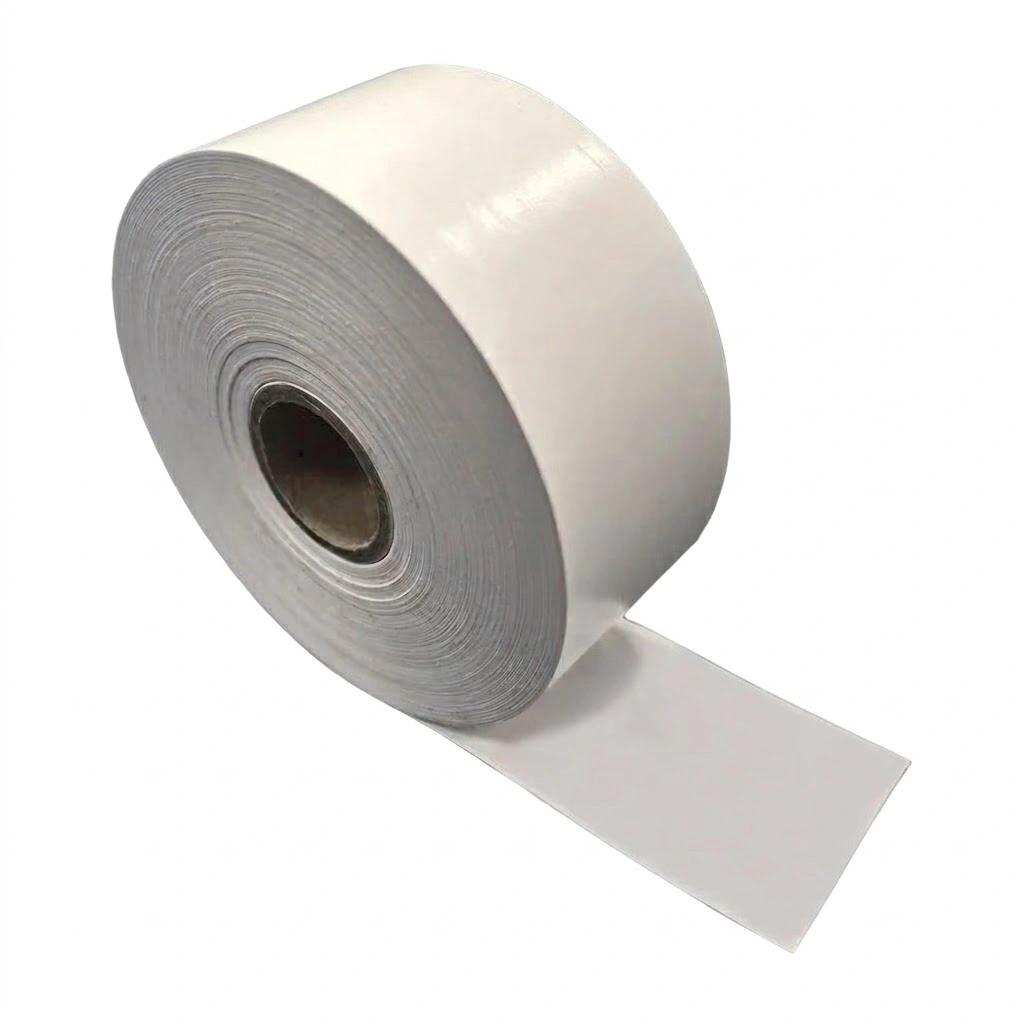 8 x Square POS Compatible Linerless Removable Label Rolls 40mm 58mm or 80mm wide