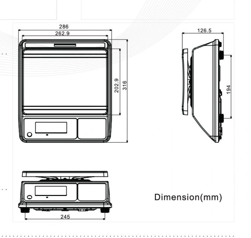 Commercial Kitchen / Bakery Digital Electronic Weighing Scale