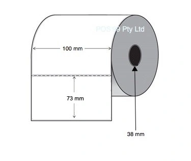 Cabinetry Label Rolls - 100mm wide x 73mm High Removable Direct Thermal Perforated