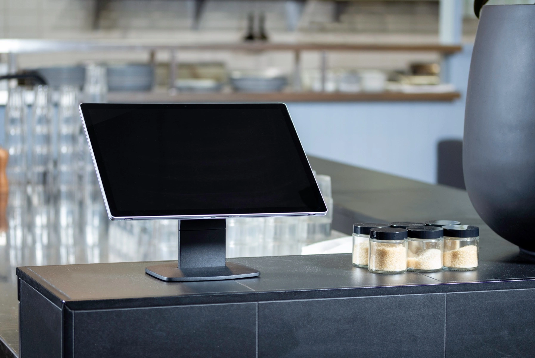 Monza Universal Tablet & iPad Retail Stand - (Black or White) Screw Down or Free Standing