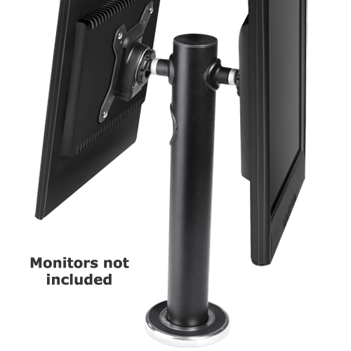 Atdec/Spacedec Single (or Dual) display desk Pole + Mount for LCD/LED Monitors + Touch Screens + TV