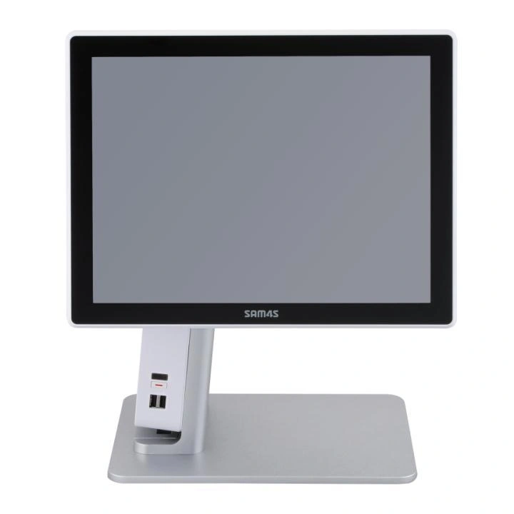 SAM4S FORZA 15” Touch POS Terminal with Intel i3 7100U CPU, 4GB DDR4 RAM, 128G SSD, Windows 10 IOT 64 Bit White and Silver