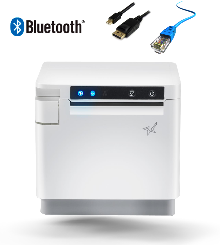 Lightspeed Retail X-Series and R-Series POS White Bundle - Receipt Printer + Cash Drawer (Optional Paper, Scanner, Stand, iPad)