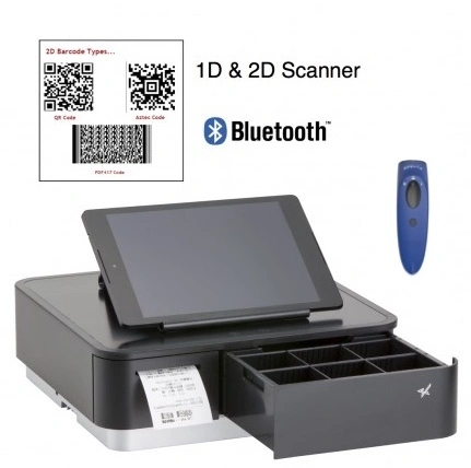 Star Micronics mPOP POP10CI Advanced All In One POS Solution (White or Black) + 2D Socket Scanner