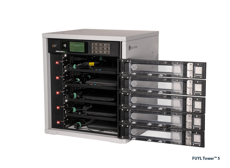 PCLocs FUYL Tower Pro 5 Bay Smart Locker - PCL3-10535