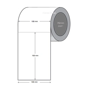 Direct Thermal Labels 100mm x 150mm x 76mm Core (4 Rolls of 1,000) Perforated