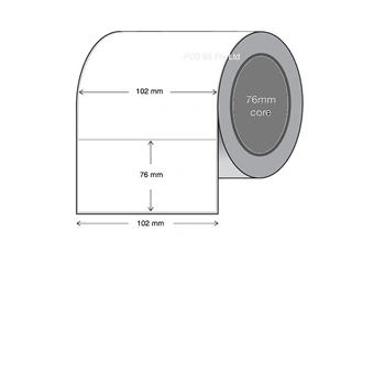 Direct Thermal Labels 102mm x 76mm x 76mm Core (4 Rolls of 2,000)