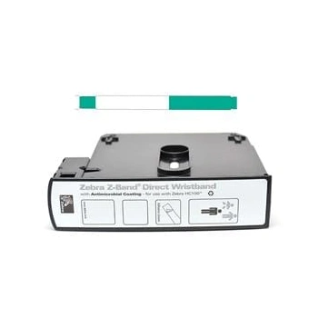 Zebra Adult Z-Band Direct Wristbands 1 x 11 inch GREEN (1,200) 10006995-3K
