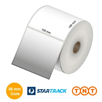 102x198mm Direct Thermal Permanent Labels -  250 per roll - Perforated