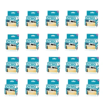 DYMO Label 25mm x 54mm (20 Rolls of 500 = 10,000 Labels) Permanent Adhesive White (SKU 11352 S0722520)
