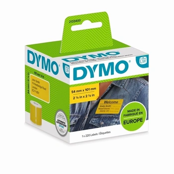 DYMO LabelWriter Shipping/Name Badge Labels 54 x 101mm, Yellow (2133400)