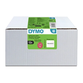 DYMO LabelWriter Multi-Purpose Labels 54mm x 70mm, Bulk 12 Pack (2234185)