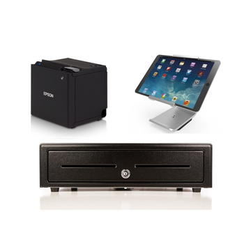 360Winery Bundle No.1 - Epson Bluetooth Network Printer, Cash Drawer iPad Stand (Optional Paper)