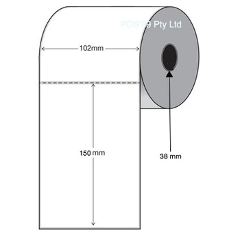 Direct Thermal Labels 102mm x 150mm x 38mm Core (8 Rolls of 350) Perforated