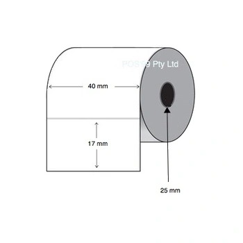 Direct Thermal Labels 40mm x 17mm x 25mm Core (10 Rolls of 2,500) Removable