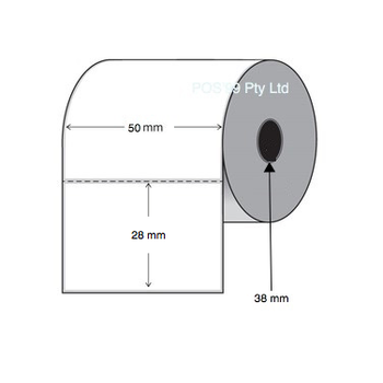 Direct Thermal Labels 50mm x 28mm (10,000 Labels) Perforated