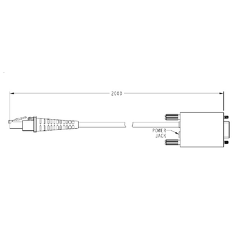 Datalogic Cable RS 232 Direct Power Connection Cable With 9 Pin Female (Cable 350)