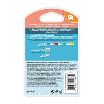 DYMO LetraTag Plastic Labels 12mm x 4m, Black on White (91331)