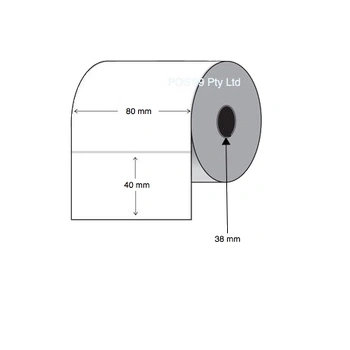 Direct Thermal Labels 80mm x 40mm (10 rolls of 1,000) Permanent
