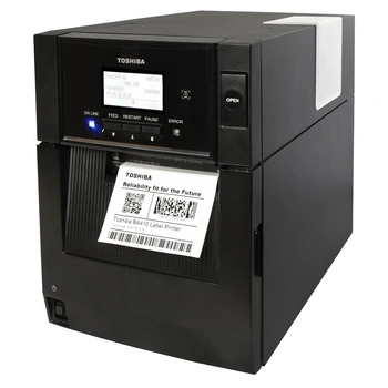 Toshiba BA410T 4 Inch Metal Thermal Transfer Label Printer 300dpi USB LAN BA410T-TS12-QM-S