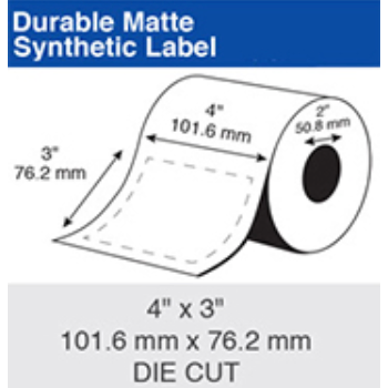  Epson Inkjet Label Roll 101.6mm X 76.2mm x 50mm TM-C3500/C4010 Synthetic (4 Rolls of 380)