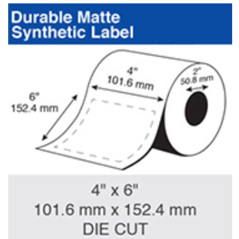  Epson Inkjet Label Roll 101.6mm x 152.4mm x 50mm TM-C3500/CW-C4010 (4 Rolls of 200) Synthetic C35CD003