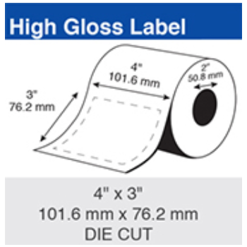  Epson Inkjet Label Roll 101.6mm X 76.2mm x 50mm Core TM-C3500/CW-C4010 Paper Gloss (6 Rolls of 380)