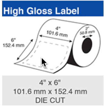  Epson Inkjet Label Roll 101.6mm x 152.4mm x 50mm TM-C3500 CW-C4010 (6 Rolls of 200) Paper Gloss C35GD003
