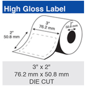  Epson Inkjet Label Roll 76.2mm X 50.8mm x 50mm TM-C3500 CW-C4010 Paper Gloss