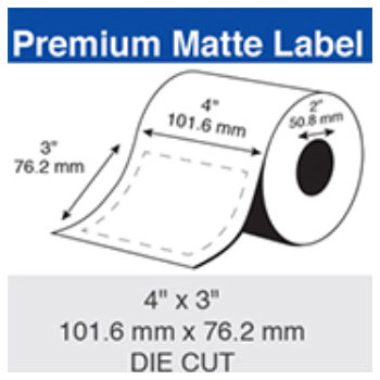  Epson Inkjet Label Roll 101.6mm X 76.2mm x 50mm TM-C3500/CW-C4010 Paper Matte (6 Rolls of 380)