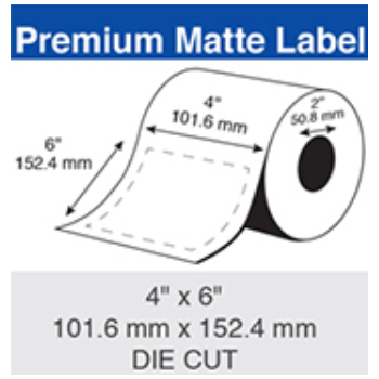  Epson Inkjet Label Roll 101.6mm x 152.4mm x 50mm TM-C3500/CW-C4010 (6 Rolls of 200) Paper Matte C35MD003