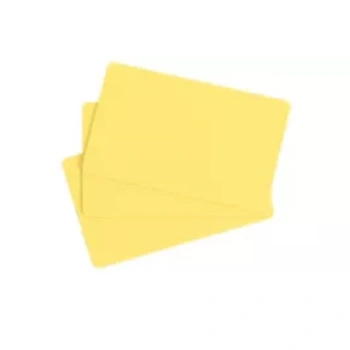 PVC Yellow Food Compliance CR80 Cards (0.76MM) - 100 Cards