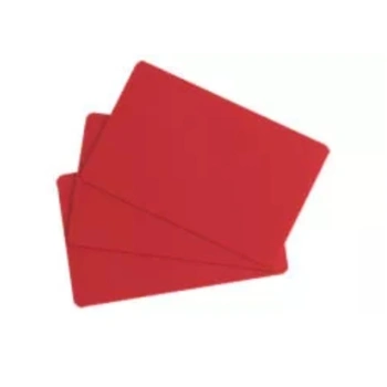 Blank PVC Red Food Compliance CR80 Cards (0.76MM) - 100 Cards