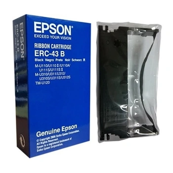 Epson Geniune ERC-43B - Black Ribbon Cartridge / Cassette - Box of 10