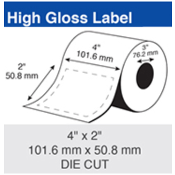  Epson Inkjet Label Roll 101.6mm X 50.8mm x 76mm TM-C7500/CW-C6010/C6510 CW-C8010 (2 Rolls of 1,250) Paper Gloss C60GD001