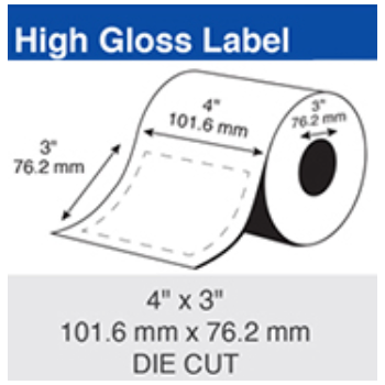  Epson Inkjet Label Roll 101.6mm X 76.2mm x 76mm TM-C7500/CW-C6010/CW-C8010 Paper Gloss (2 Rolls of 1,500)