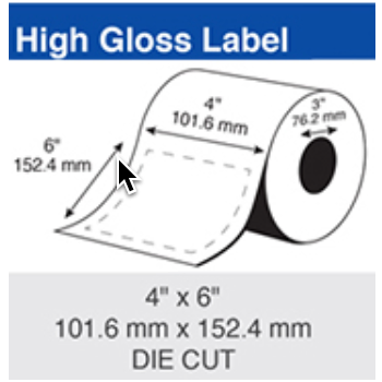  Epson Inkjet Label Roll 101.6mm X 152.4mm x 76mm TM-C7500/CW-C6010/-C6510/-C8010 (2 Rolls of 700) Paper Gloss C60GD003