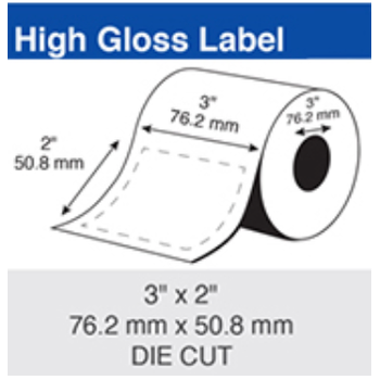  Epson Inkjet Label Roll 76.2mm X 50.8mm x 76mm TM-C7500 CW-C6010 CW-C6510 CW-C8010 Paper Gloss
