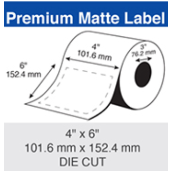  Epson Inkjet Label Roll 101.6mm x 152.4mm x 76mm TM-C7500/CW-C6010/CW-C6510 CW-C8010 (2 Rolls of 700) Paper Matte C60MD003